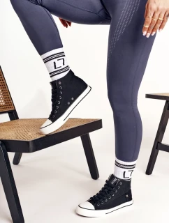 Dámské vysoké klasické tenisky Big Star - černé