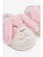 Dětské chlupaté bačkory – růžové s králíčky Farnise Dětské chlupaté bačkory – růžové s králíčky Farnise