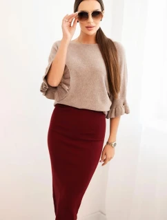 Dámská sukně ZS5121 bordó - Kesi