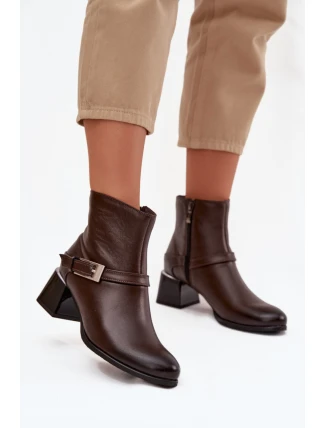 Boty na podpatku model 220702 Step in style Boty na podpatku model 220702 Step in style