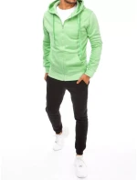 FashionStreet mátovo-černá pánská tepláková souprava AX0653 FashionStreet mátovo-černá pánská tepláková souprava AX0653