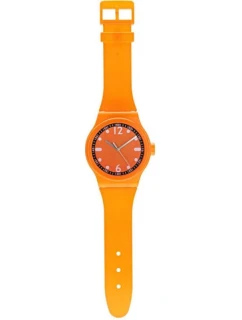 Nástěnné hodiny 92 CM oranžové dětské hodiny