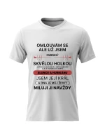 Pánské bavlněné tričko s potiskem - ZABRANÝ SVĚLOU HOLKOU - bílé 