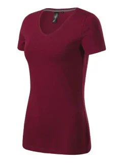 Action V-neck tričko dámské garnet