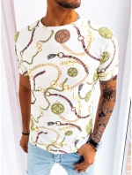 Pánské bílé tričko s potiskem FashionStreet RX5125