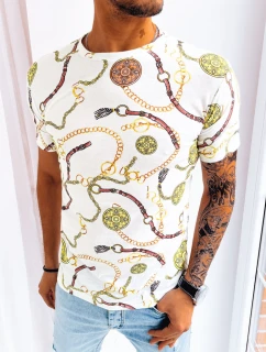 Pánské bílé tričko s potiskem FashionStreet RX5125