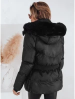 Dámská zimní prošívaná bunda s kapucí LOVELINA černá FashionStreet TY4981