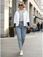 Dámská prošívaná přechodná bunda bílá FashionStreet TY5544