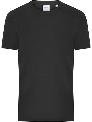 Daiber 8040 Pánské bio tričko s jemným žebrováním 02.8040 black Daiber 8040 Pánské bio tričko s jemným žebrováním 02.8040 black