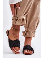 Dámské materiálové sandály černé Aversa Dámské materiálové sandály černé Aversa