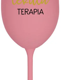 TATINKOVA TEKUTÁ TERAPIA - ružový pohár na víno 350 ml