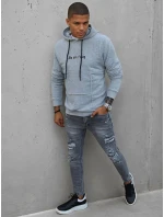 Pánská šedá mikina FashionStreet BX5475