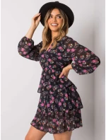 WN SK 21049 šaty.38X černá a růžová