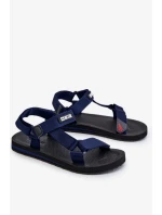 Pánské sandály na suchý zip Big Star DD174718 Námořnická modrá