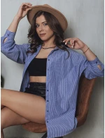 Dámské oversize tričko BLISS modré FashionStreet DY0369