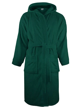 The One Towelling Bathrobe hooded Župan s kapucí 48.1021 dark green The One Towelling Bathrobe hooded Župan s kapucí 48.1021 dark green