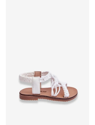 Dětské pletené nazouvací sandály Bíle Tracy
