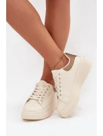 Dámské tenisky na platformě Big Star – béžové Dámské tenisky na platformě Big Star – béžové