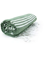The One Towelling Hamam Sultan Hamam ručník "Sultan" 48.1019 olive green/white The One Towelling Hamam Sultan Hamam ručník "Sultan" 48.1019 olive green/white
