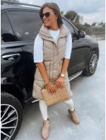 Dámská prošívaná vesta MARIEL béžová FashionStreet TY3015