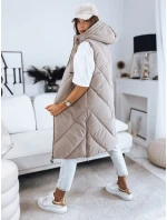 Dámská prošívaná vesta ZIPIS béžová FashionStreet TY3216