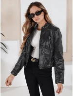 Dámská kožená bunda ramones černá FashionStreet TY5205