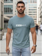 Pánské streetwearové tričko s klasickým potiskem petrol FashionStreet NX5122R Pánské streetwearové tričko s klasickým potiskem petrol FashionStreet NX5122R