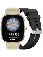 Dámské chytré hodinky GRAVITY GT18-7 béžový silikonový řemínek + černý řemínek Dámské chytré hodinky GRAVITY GT18-7 béžový silikonový řemínek + černý řemínek