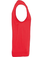 Kariban K 969 Pánská svetrová vesta s výstřihem do V 20.K969 red