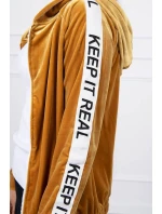 Hořčicová velurová mikina s kapucí Hořčicová velurová mikina s kapucí