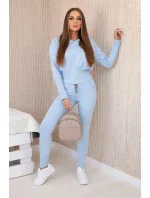 Sada s širokými žebry modrý