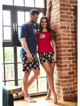 Cornette 628/432 Teddy 2 cr/r Vánoce S-2XL dámské pyžamo