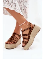 Dámské sandály s pásky a pletením pantera Pardauss