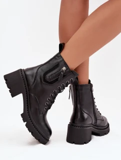 Dámské zateplené kotníkové boty Vinceza – černé