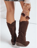 Dámské semišové kovbojské boty hnědé FashionStreet ZY1160 Dámské semišové kovbojské boty hnědé FashionStreet ZY1160