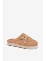Kožešinové pantofle s mašlí Camel Minella Kožešinové pantofle s mašlí Camel Minella