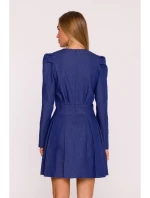 M884 Šaty džínového vzhledu - modré