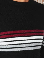 Pánský pruhovaný svetr černý FashionStreet WX2322