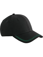 Beechfield B 166R 6 panelová kšiltovka "Match Day" 53.166R black/kelly green Beechfield B 166R 6 panelová kšiltovka "Match Day" 53.166R black/kelly green