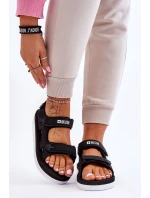 Dámské sportovní sandály na platformě Big Star LL274789 Černé
