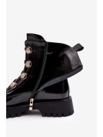 Dámské zateplené boty s ozdobnými knoflíky D&A MR870-51 Černé Dámské zateplené boty s ozdobnými knoflíky D&A MR870-51 Černé