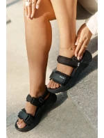 Sportovní Sandály Dámské Na Platformě Big Star RR274A077 Černé