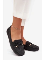 Dámské Mokasíny S Vzorováním A Šněrováním Černé Mirisa