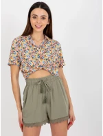Dámské šortky D73760M62233KB khaki - FPrice Dámské šortky D73760M62233KB khaki - FPrice