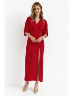 K163 Maxi šaty - červené K163 Maxi šaty - červené