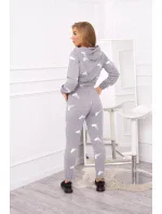 Sada s potiskem pistole šedá