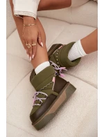 Sněhule na platformě D.Franklin DFSH371015 Khaki