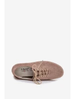 Dámské polobotky z přírodního semiše S.Barski LR61-7080 tmavě béžové