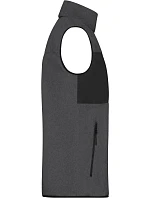 Daiber JN 1310 Pánská fleecová vesta 02.1310 dark melange/black