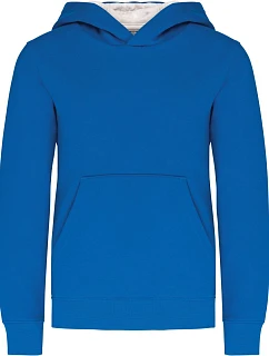 Kariban K 453 Dětská kontrastní mikina s kapucí 20.K453 light royal blue/white